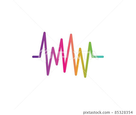sound wave,pulse ilustration logo vector icon 85328354