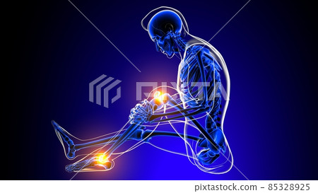 Human skeleton joint pain Anatomy For Medical Concept 3D 85328925