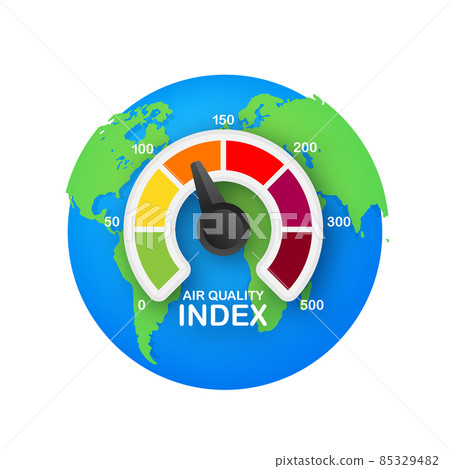 Infographic with air quality index on dust background for medical design. Air quality index, great design for any purposes. Vector illustration. Infographic with air quality index on dust background for medical design. Air quality index, great design for any purposes. Vector illustration. 85329482