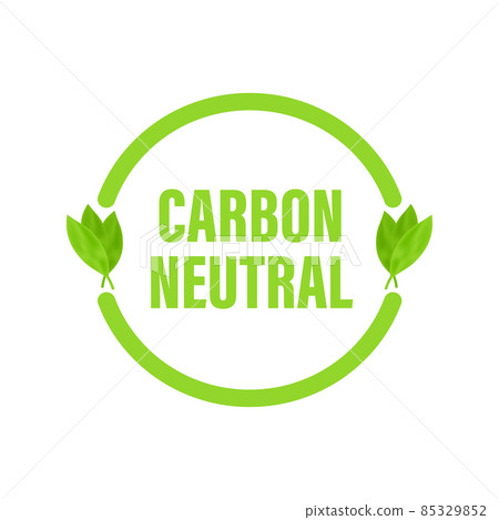 Carbon neutral logo, great design for any purposes. Carbon neutral. Vector icon. Transport logo. Planet earth. 85329852
