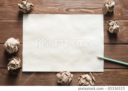 Concept of creativity and inspiration presented by blank papershit. Place your text 85330315