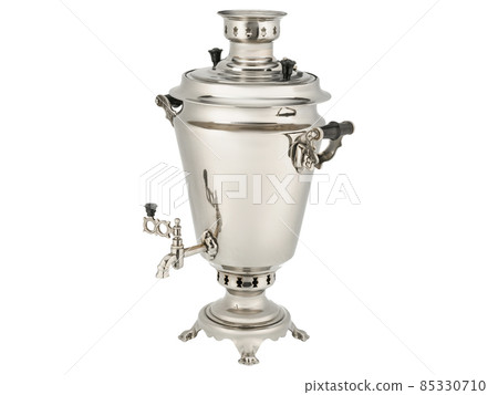 Traditional Russian Teapot samovar isolated on white background Traditional Russian Teapot samovar isolated on white background 85330710