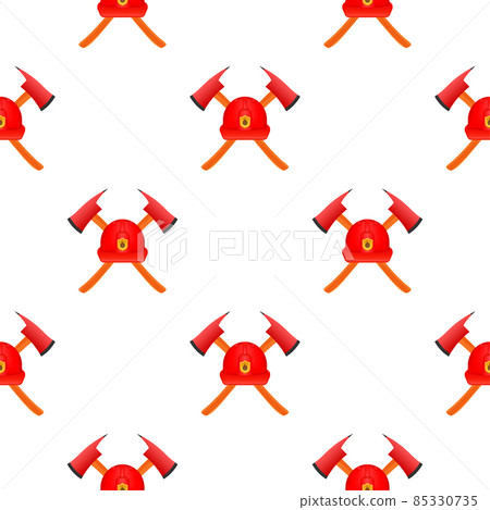 Vintage american illustration with red fire fighter tool. Pattern. Cartoon vector illustration. Logo, label. Vintage american illustration with red fire fighter tool. Pattern. Cartoon vector illustration. Logo, label. 85330735