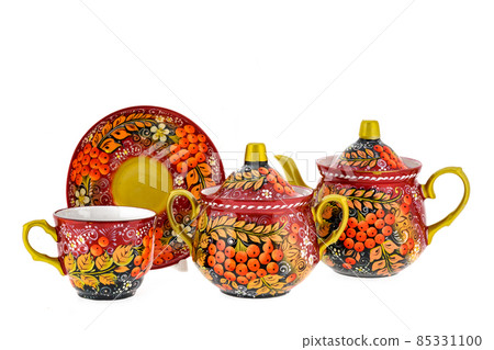 Tea Set of Old Russian folk utensils. 85331100