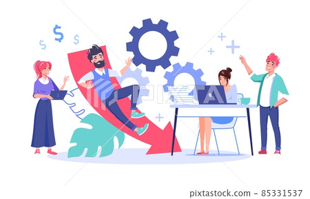 Advisor team giving advice to solve financial problem 85331537