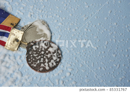 Olympic medals. Winter Olympic Games medals. Winning medals in Olympics games 85331767