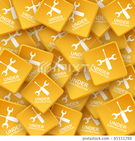 Under construction icon. Sticker pattern. Vector illustration. 85331788