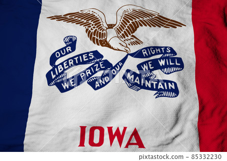 Flag of Iowa in 3D rendering 85332230