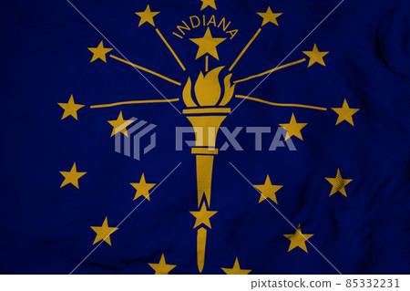 Flag of Indiana in 3D rendering 85332231