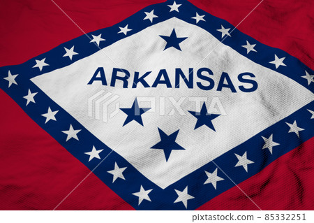 Flag of Arkansas in 3D rendering Flag of Arkansas in 3D rendering 85332251