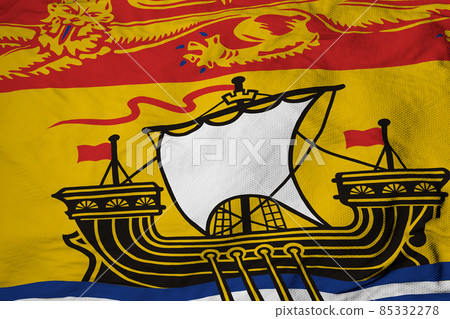 Flag of New Brunswick in 3D rendering 85332278