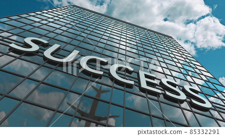 SUCCESS signboard on a modern skyscraper...-插圖素材 [85332291] - PIXTA圖庫