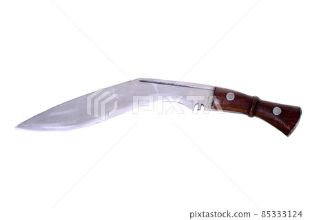 Kukri knife isolated over white Kukri knife isolated over white 85333124