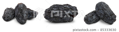 Yellow raisins isolated on white background with clipping path and full depth of field. Set or collection Yellow raisins isolated on white background with clipping path and full depth of field. Set or collection 85333630