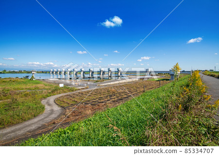 Tone River Musashi Ohashi Near Tone Ozeki Early autumn season 85334707