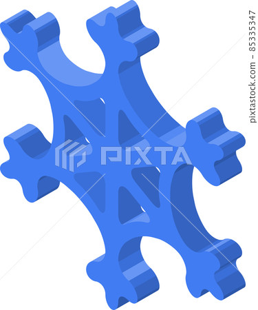 Illustration of a left-sided isometric style snowflake icon 3. Illustration of a left-sided isometric style snowflake icon 3. 85335347