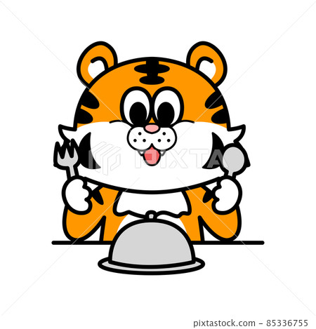 cute tiger emoticon character drawing with motions and emotions cute tiger emoticon character drawing with motions and emotions 85336755