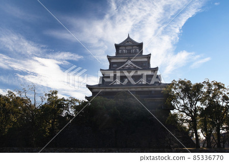 It is a panoramic view of Hiroshima Castle. It is a panoramic view of Hiroshima Castle. 85336770