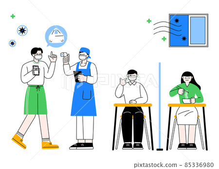 covid era, people getting temperature check and leaving visit logs in restaurant covid era, people getting temperature check and leaving visit logs in restaurant 85336980