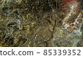 Marble texture of white and gold color. Luxurious abstract fluid art painting on the background of the technique of alcohol ink in black and gold colors. 85339352
