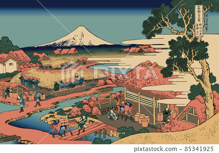 Katsushika Hokusai Image Suruga Katakura Tea Garden No Fuji Titled 85341925