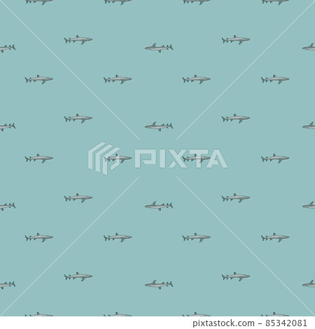 Reef shark seamless pattern in scandinavian...-插圖素材 [85342081] - PIXTA圖庫