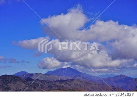 Mt. Nantai and Mt. Taro from the summit of Mt. Kesamaru Mt. Nantai and Mt. Taro from the summit of Mt. Kesamaru 85342827