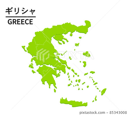 Greece world map illustration 85343008