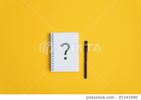 Question mark on notepad 85343890