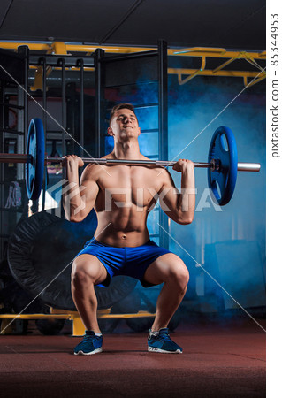 man doing exercises with barbell man doing exercises with barbell 85344953