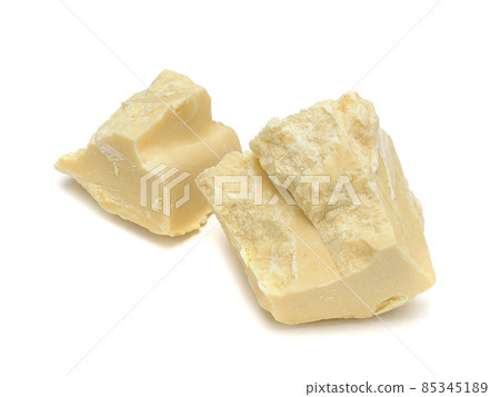 White chocolate isolated on white background. Top view, flat lay 85345189