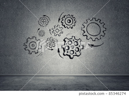 Gear mechanism as teamwork concept Gear mechanism as teamwork concept 85346274