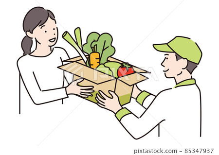 Simple illustration food delivery service 85347937