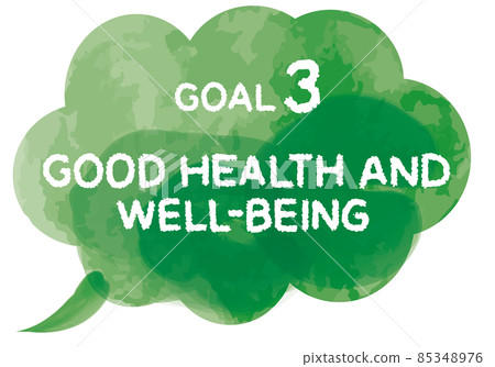 SDGs Goal 3 CMYK Watercolor Callout Icon SDGs Goal 3 CMYK Watercolor Callout Icon 85348976