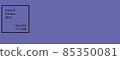 Trending Color of the Year 2022. Very Peri , banner background with square frame. 85350081