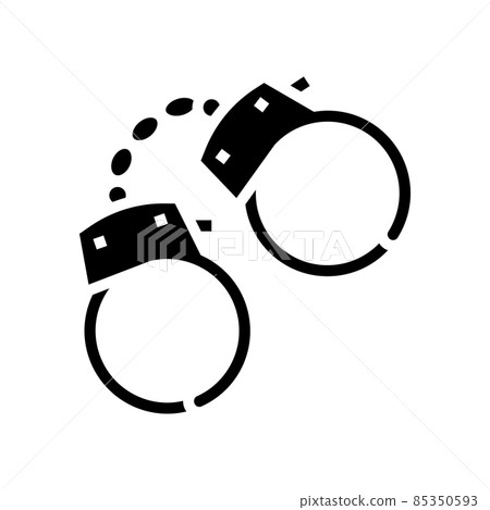 handcuff sex toy glyph icon vector illustration handcuff sex toy glyph icon vector illustration 85350593