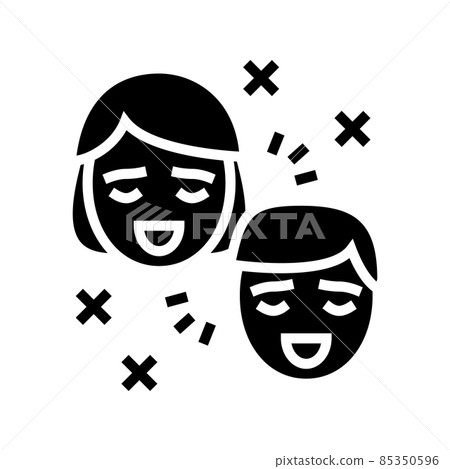 pleasure relationship glyph icon vector illustration 85350596