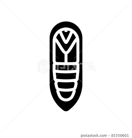 pupa cocoon silkworm glyph icon vector illustration pupa cocoon silkworm glyph icon vector illustration 85350601