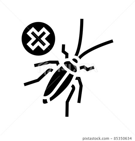 cockroach control glyph icon vector illustration 85350634