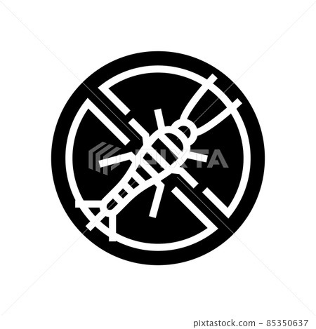 silverfish treatment glyph icon vector illustration 85350637