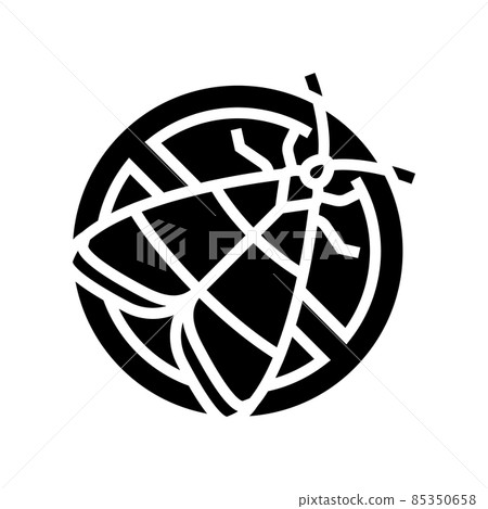 moth control glyph icon vector illustration moth control glyph icon vector illustration 85350658