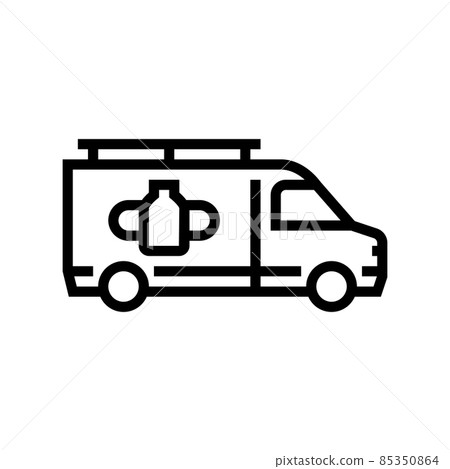 delivery truck line icon vector illustration delivery truck line icon vector illustration 85350864