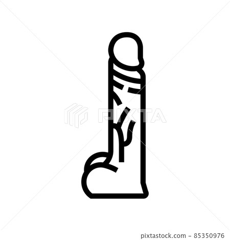 penis sex toy line icon vector illustration Stock Illustration