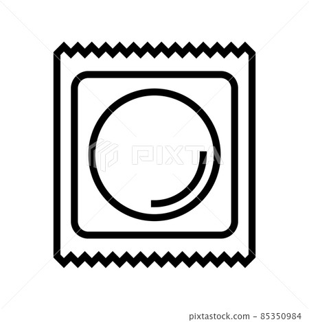 condom package line icon vector illustration condom package line icon vector illustration 85350984