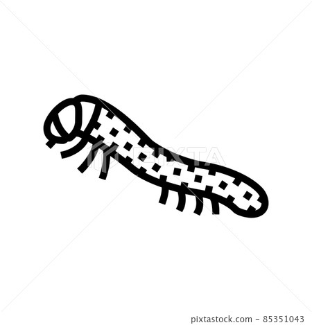 hatchlings silkworm line icon vector illustration hatchlings silkworm line icon vector illustration 85351043
