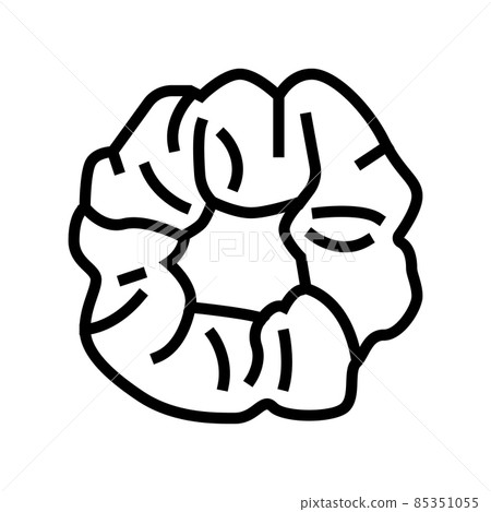 scrunchies silk line icon vector illustration scrunchies silk line icon vector illustration 85351055