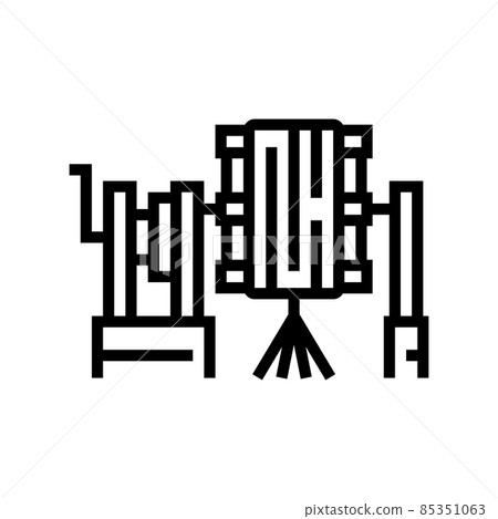silk reel line icon vector illustration silk reel line icon vector illustration 85351063