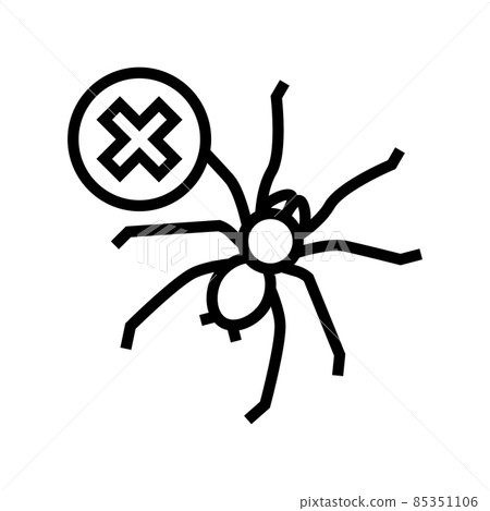 spider control line icon vector illustration 85351106