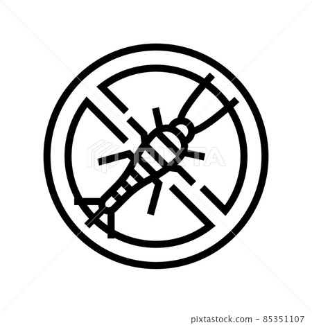 silverfish treatment line icon vector illustration silverfish treatment line icon vector illustration 85351107