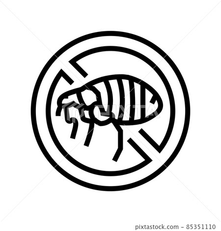 flea treatment line icon vector illustration 85351110